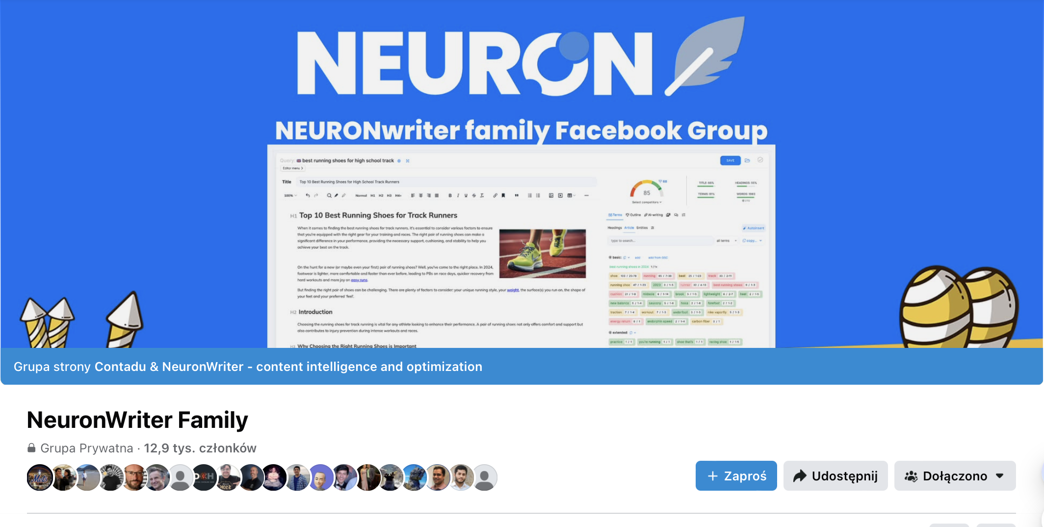 Facebook Fun Page NeuronWriter 