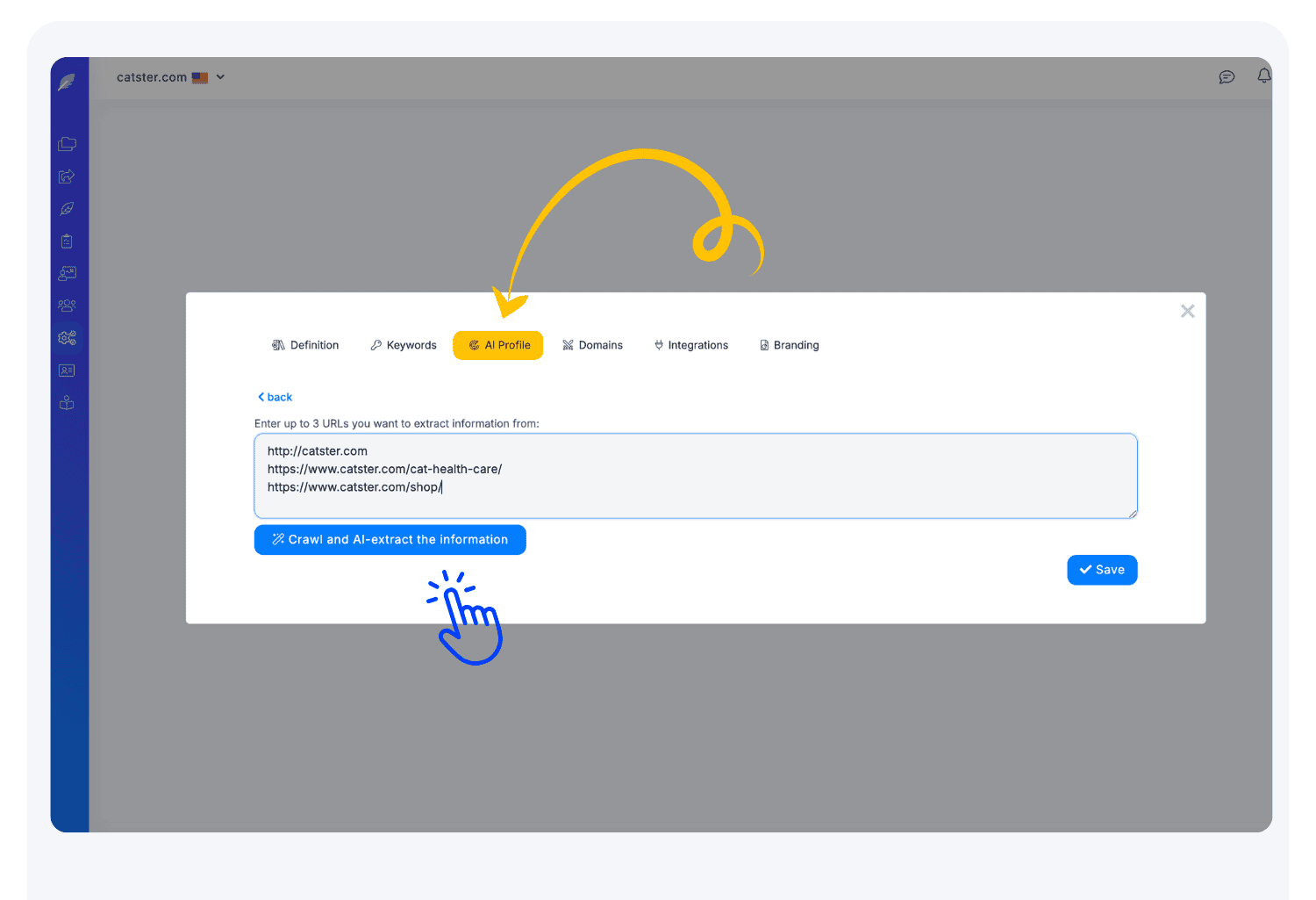 AI Profile tab. image