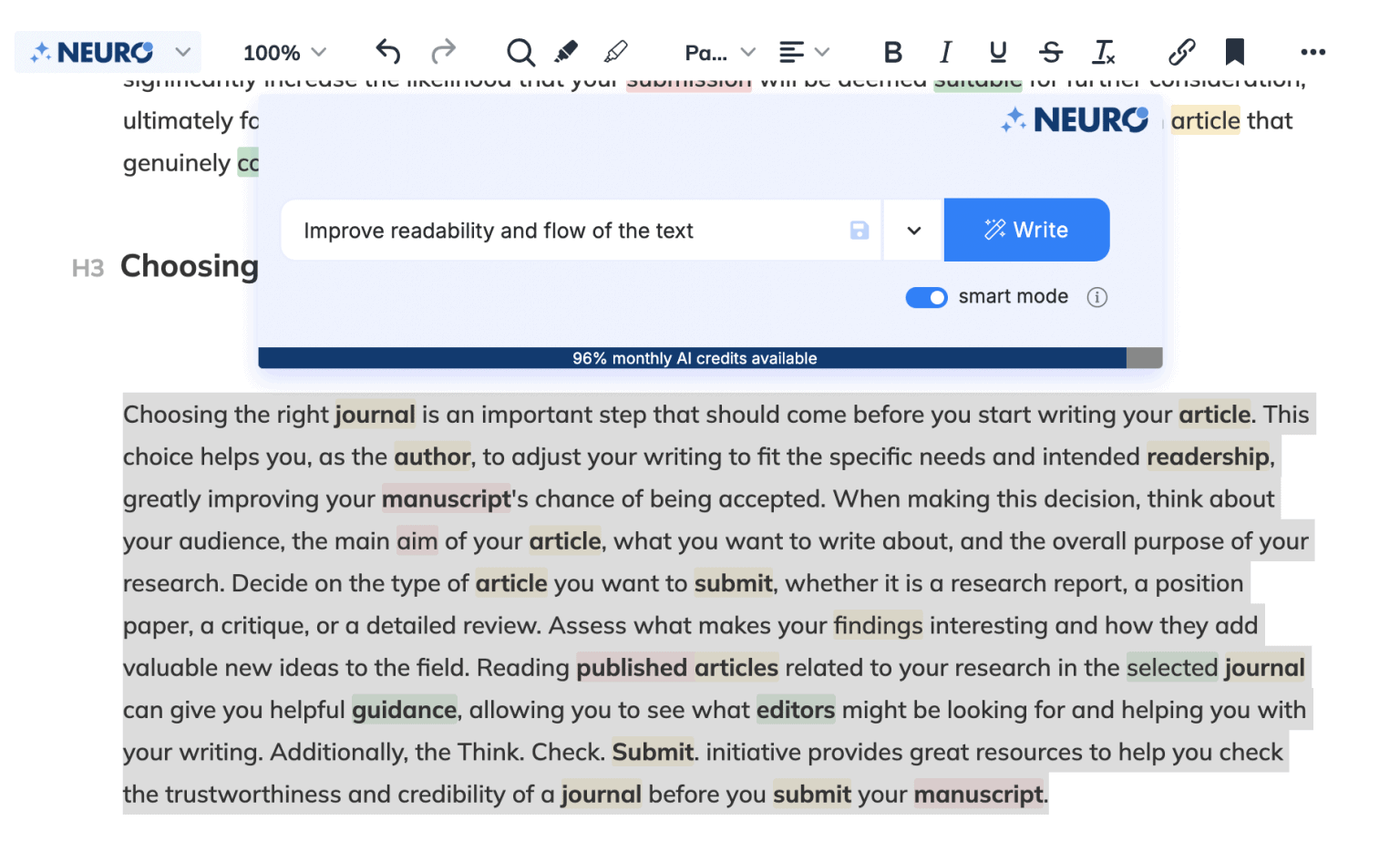 Neuro – Your AI Writing Assistant - NEURONwriter - Content optimization ...