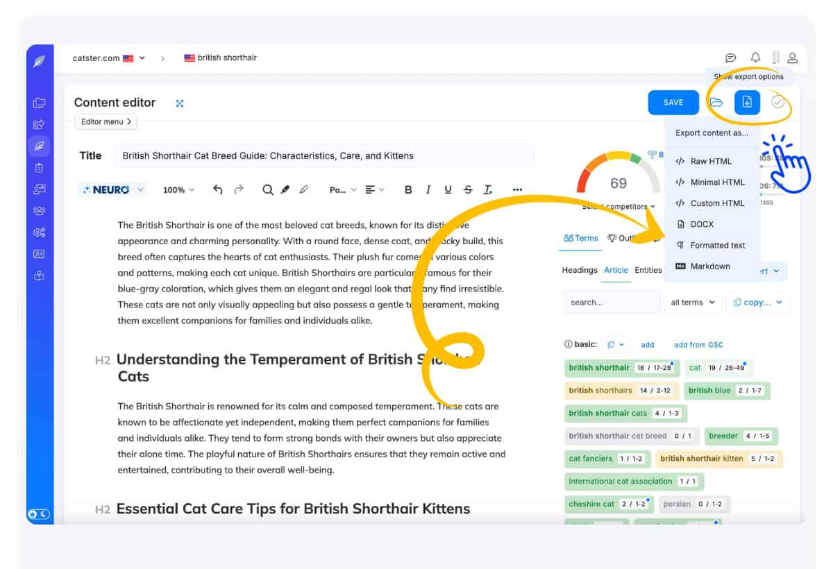 Export article