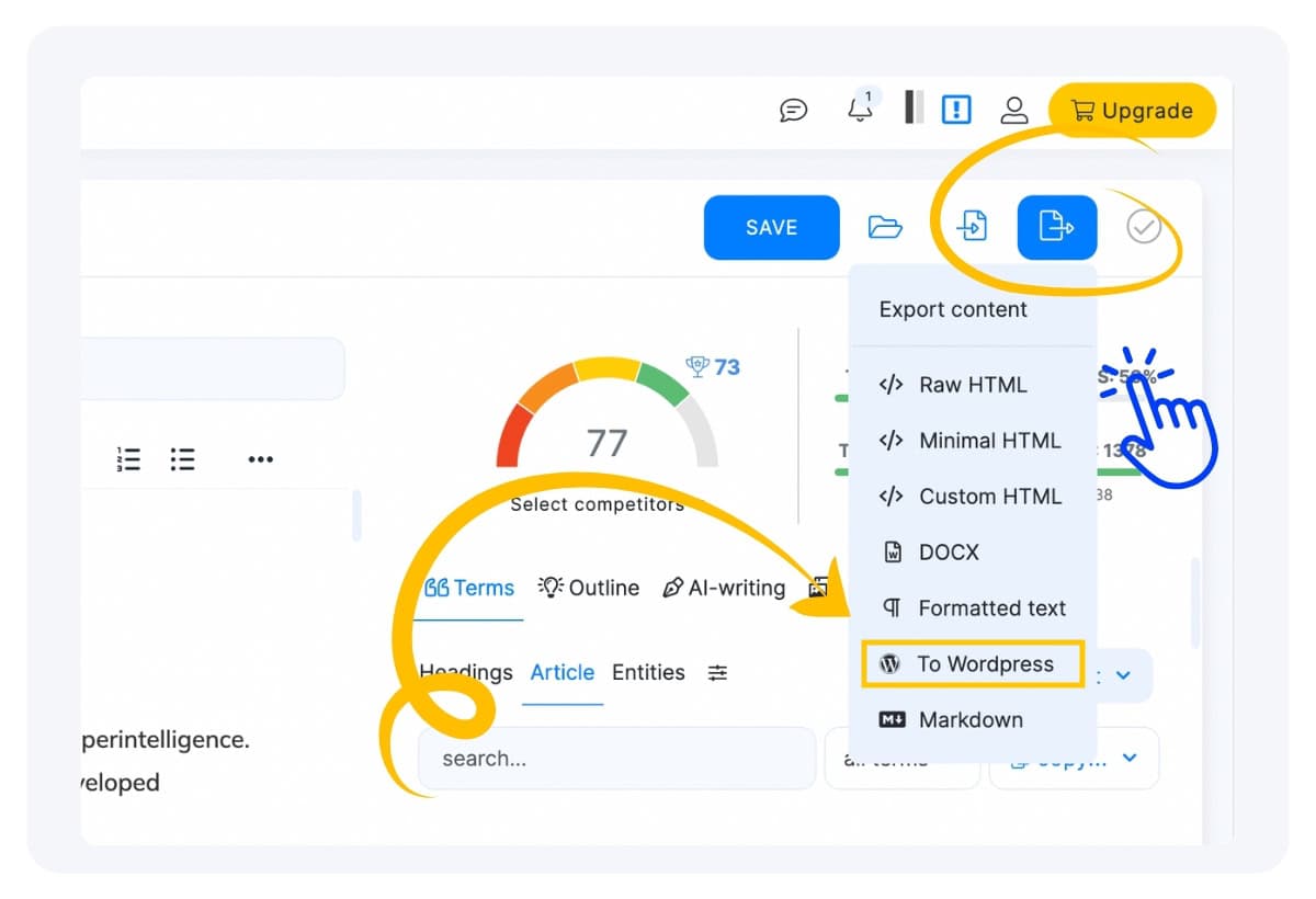 Export to WP