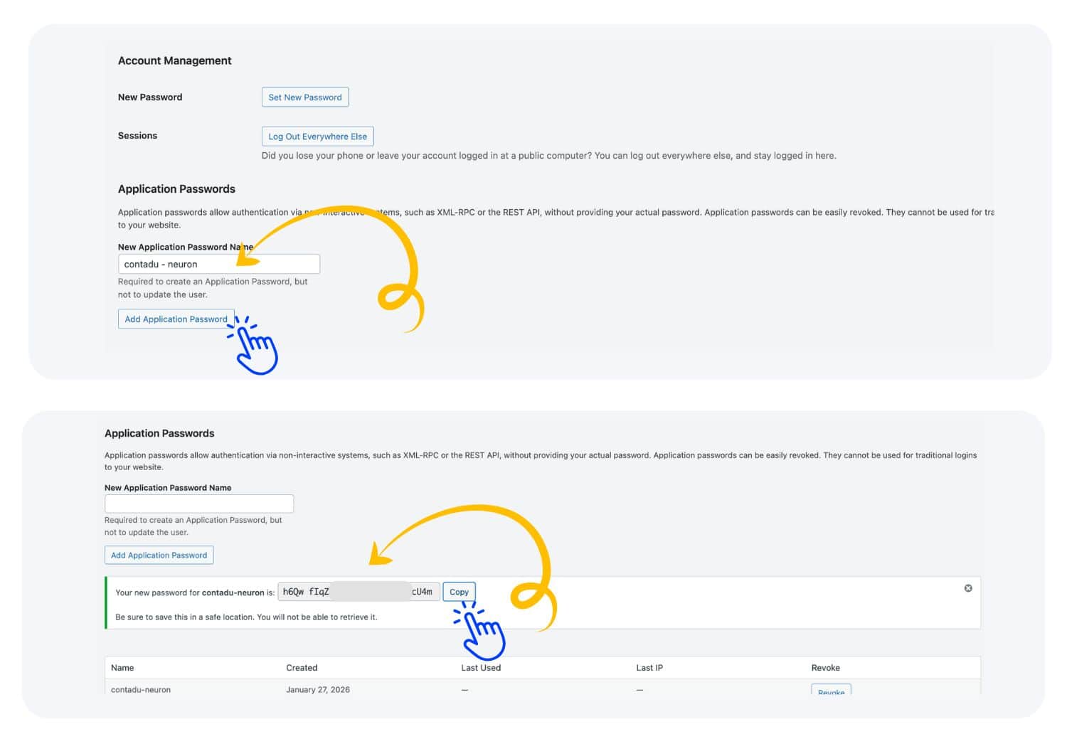 WP Syncronisation Step 2