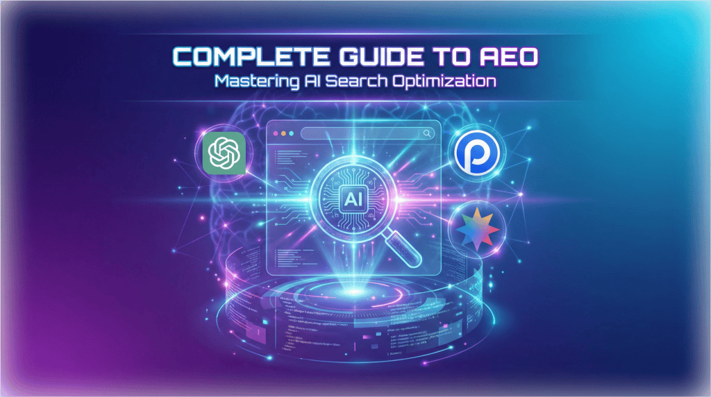 Complete guide to AI Search Optimization with ChatGPT Perplexity and Google AI Overviews icons