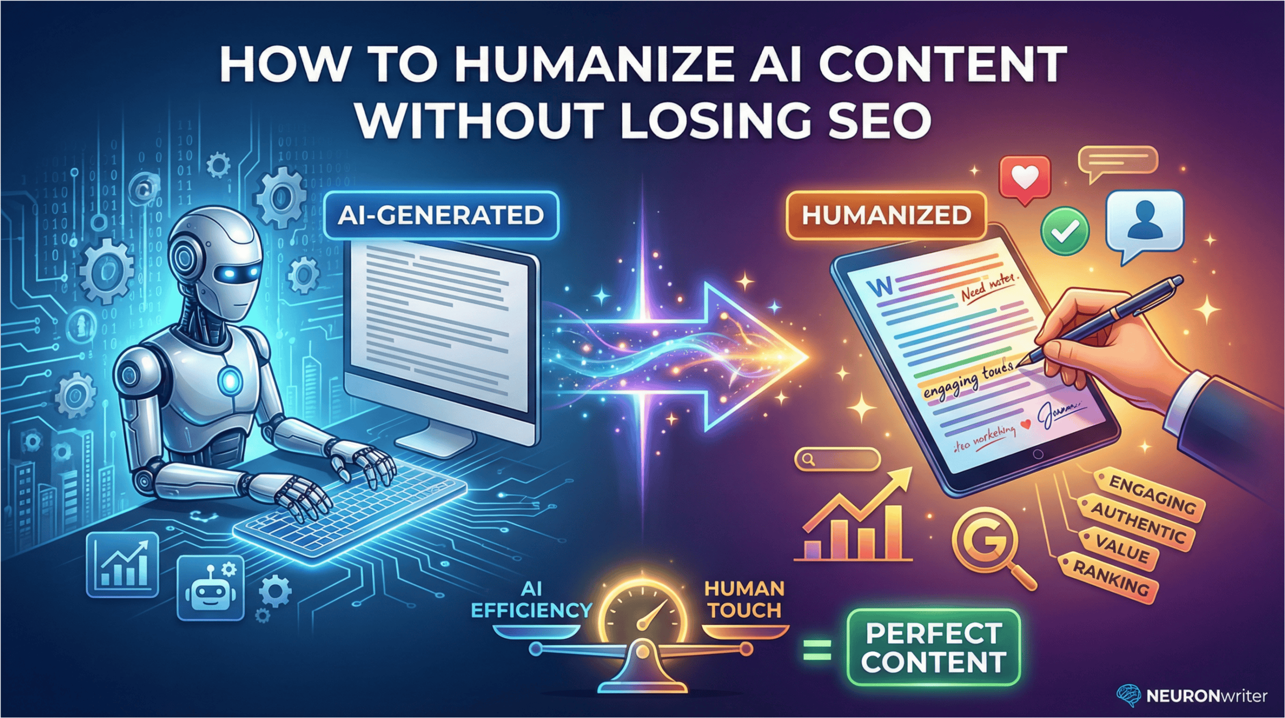How to Humanize AI Content (Without Losing SEO) - NEURONwriter: Content ...