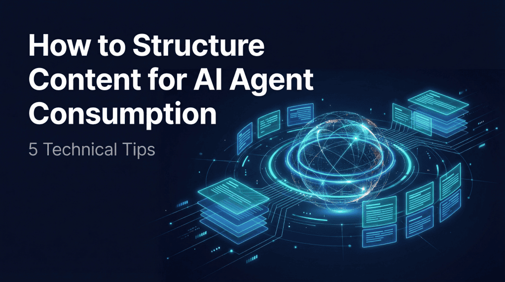 An abstract, futuristic image showing a central data core branching out into thousands of organized, glowing nodes, representing the process of creating pages at scale with programmatic SEO. The style is dark, clean, and high-tech, with blue and teal accents.