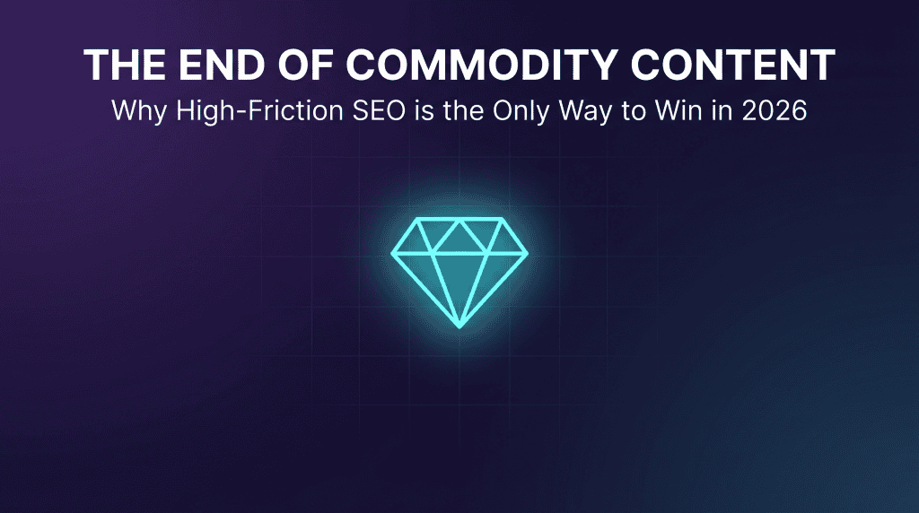 The End of Commodity Content: Why High-Friction SEO is the Only Way to Win in 2026