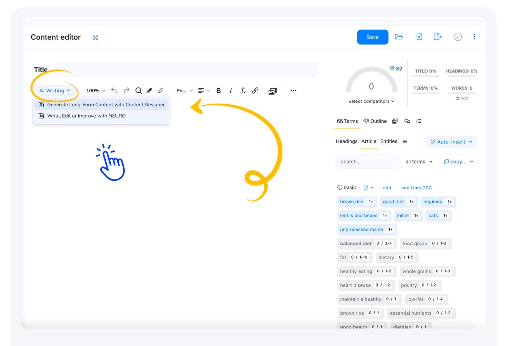 AI Writing Section