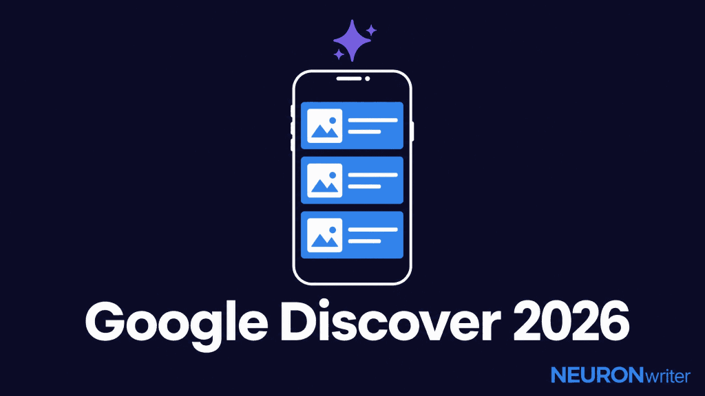 A minimalist illustration of an AI-curated feed pushing content to a smartphone screen, representing Google Discover.