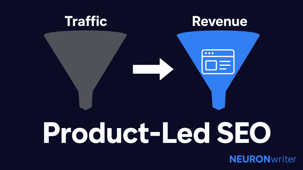 A minimalist illustration showing a traffic chart being replaced by a product-led revenue chart.