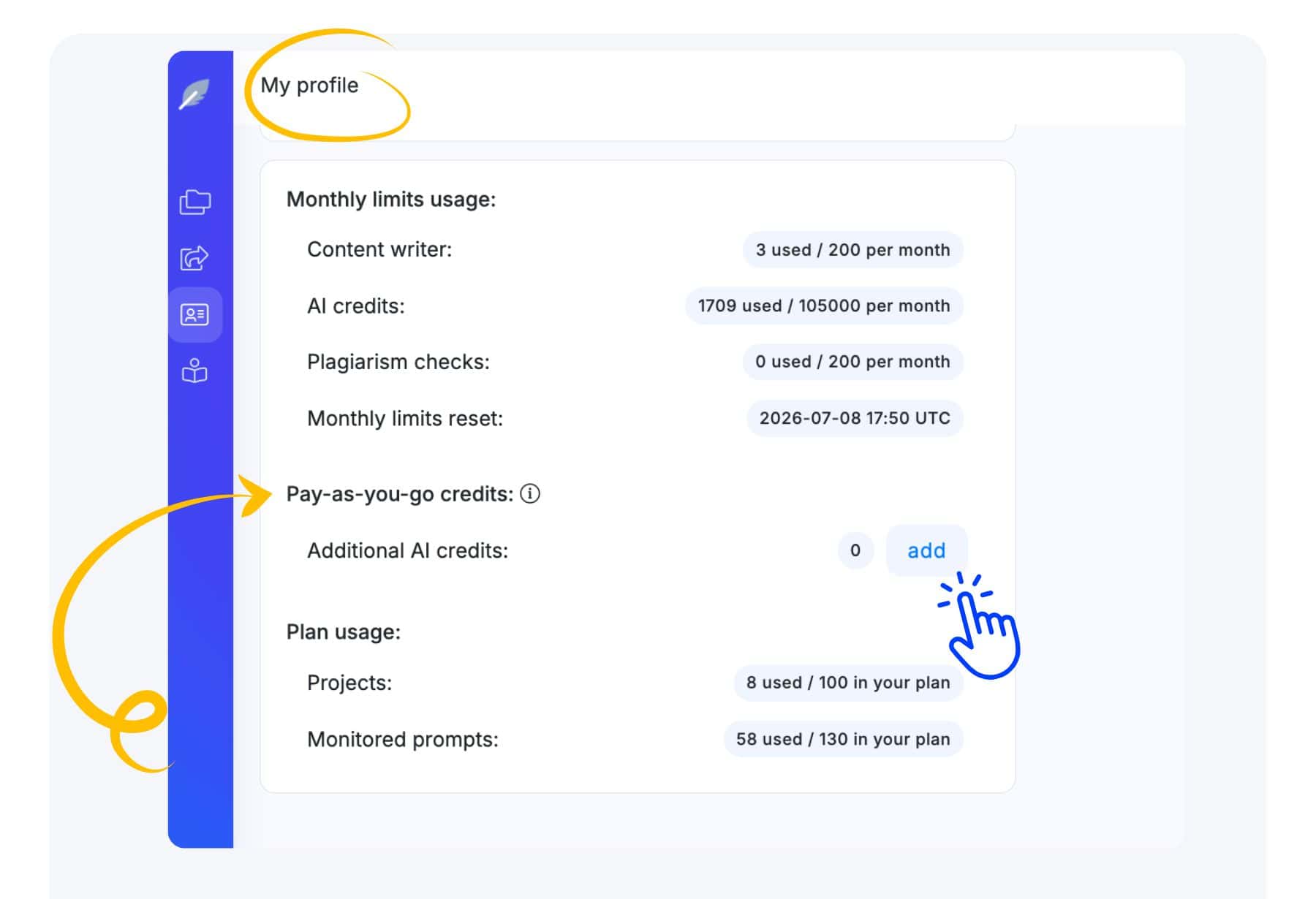 Add AI credits