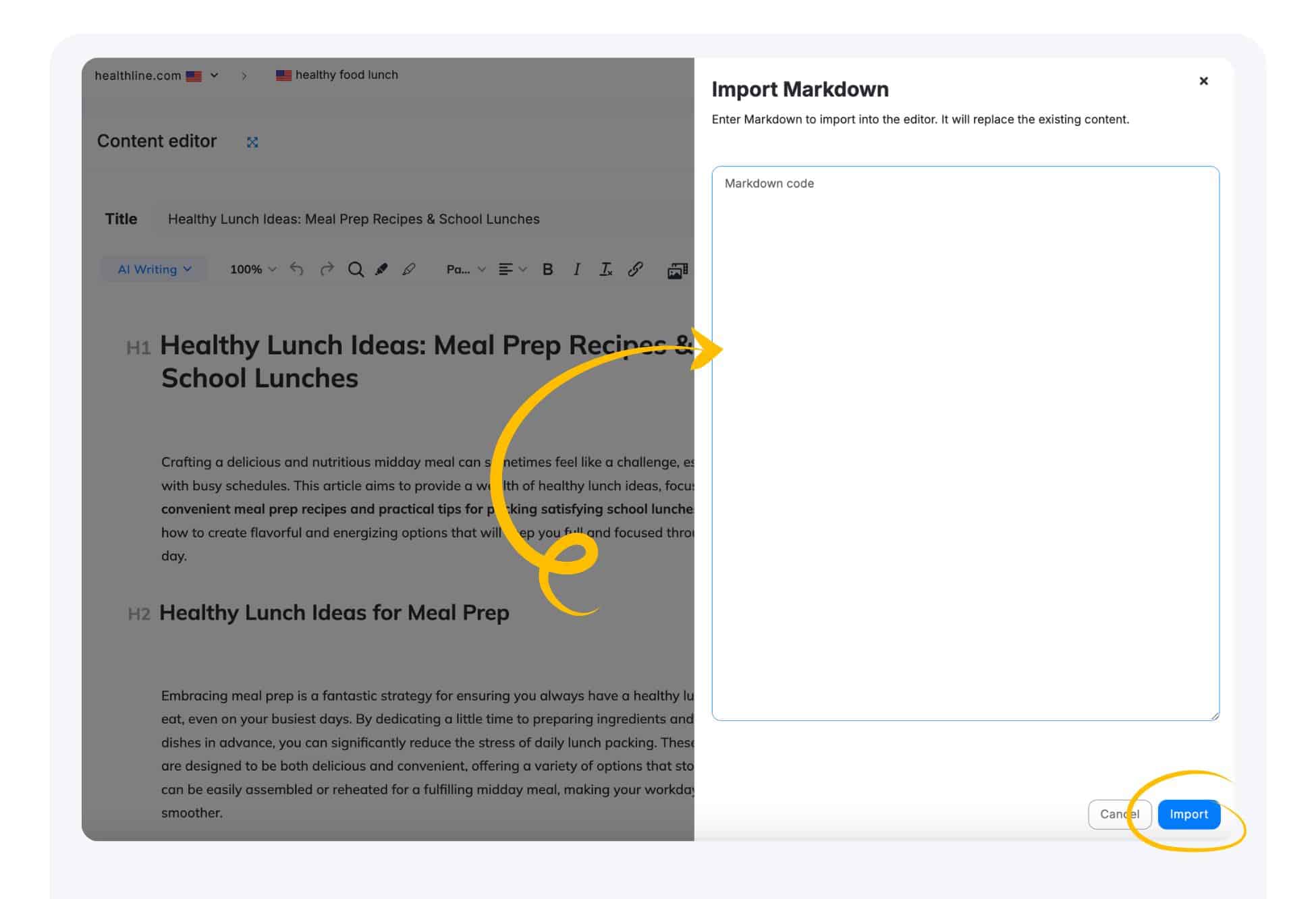 Import Markdown