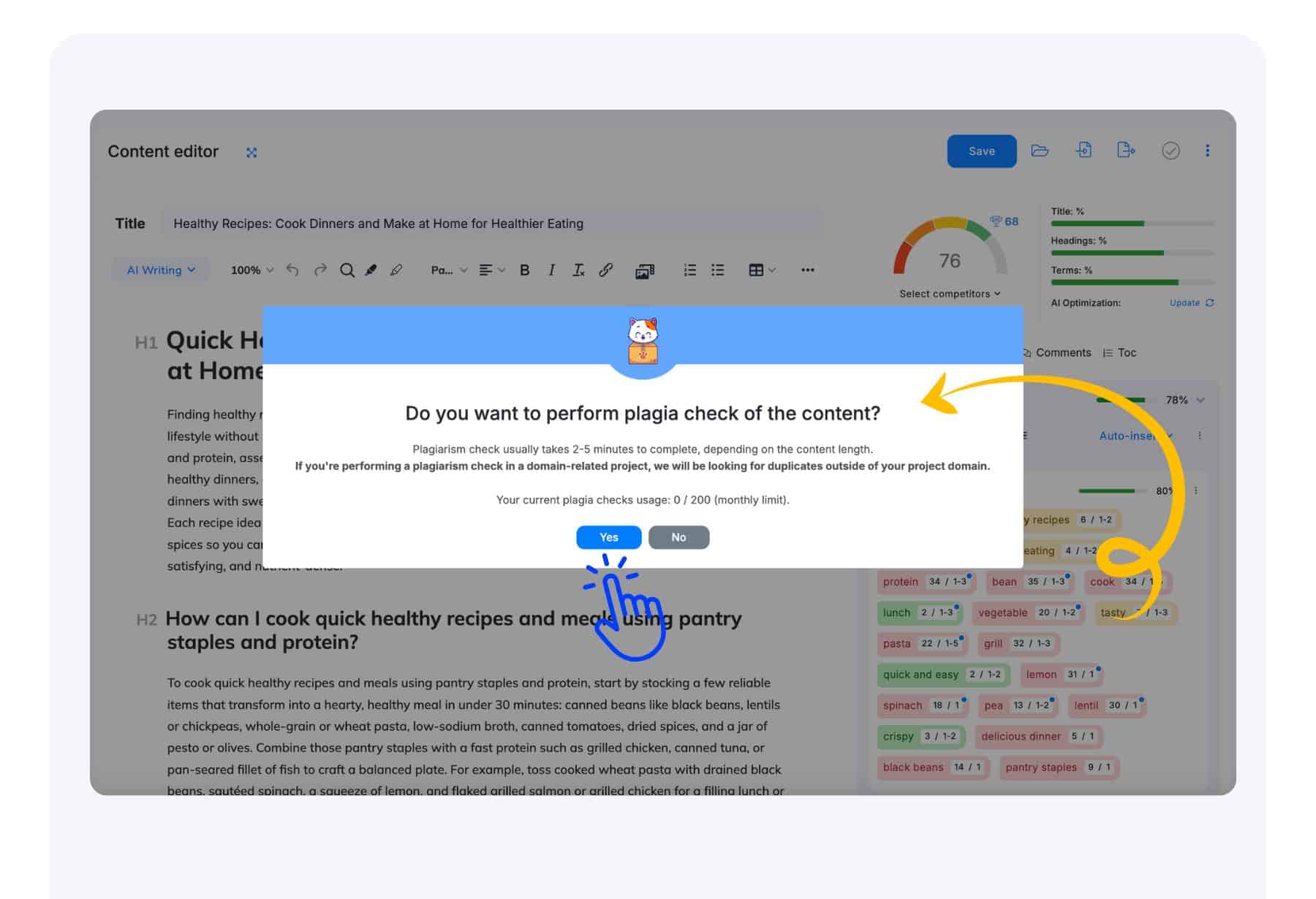 Plagiarism checker perform