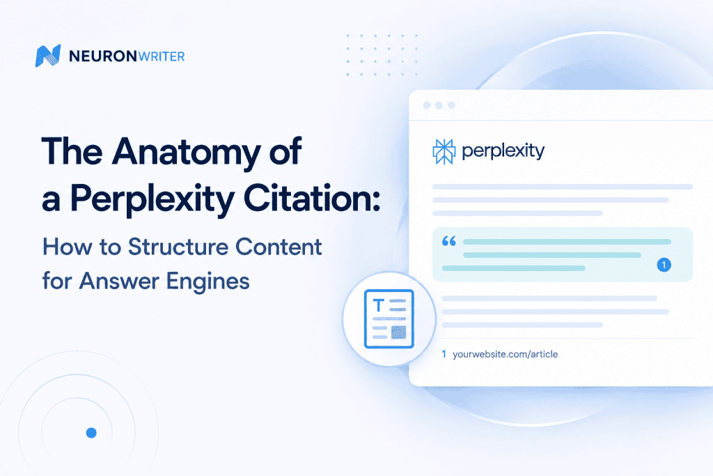Illustration showing how to structure content for Perplexity citations and AI answer engines