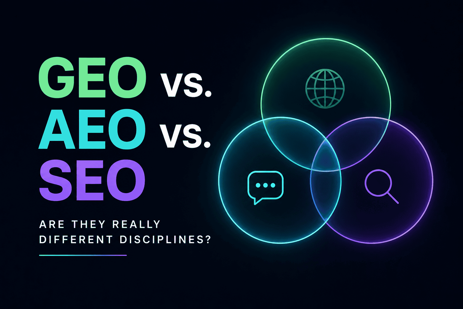 GEO vs. AEO vs. SEO: Are They Really Different Disciplines?