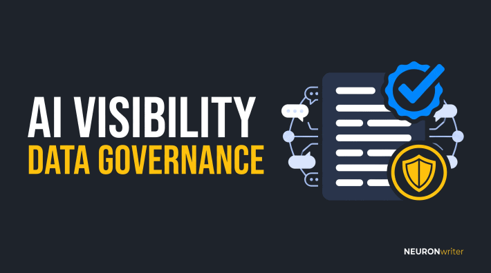 AI Visibility Data Governance — evidence register, audit trail and trusted AI-answer evidence — NEURONwriter blog featured image