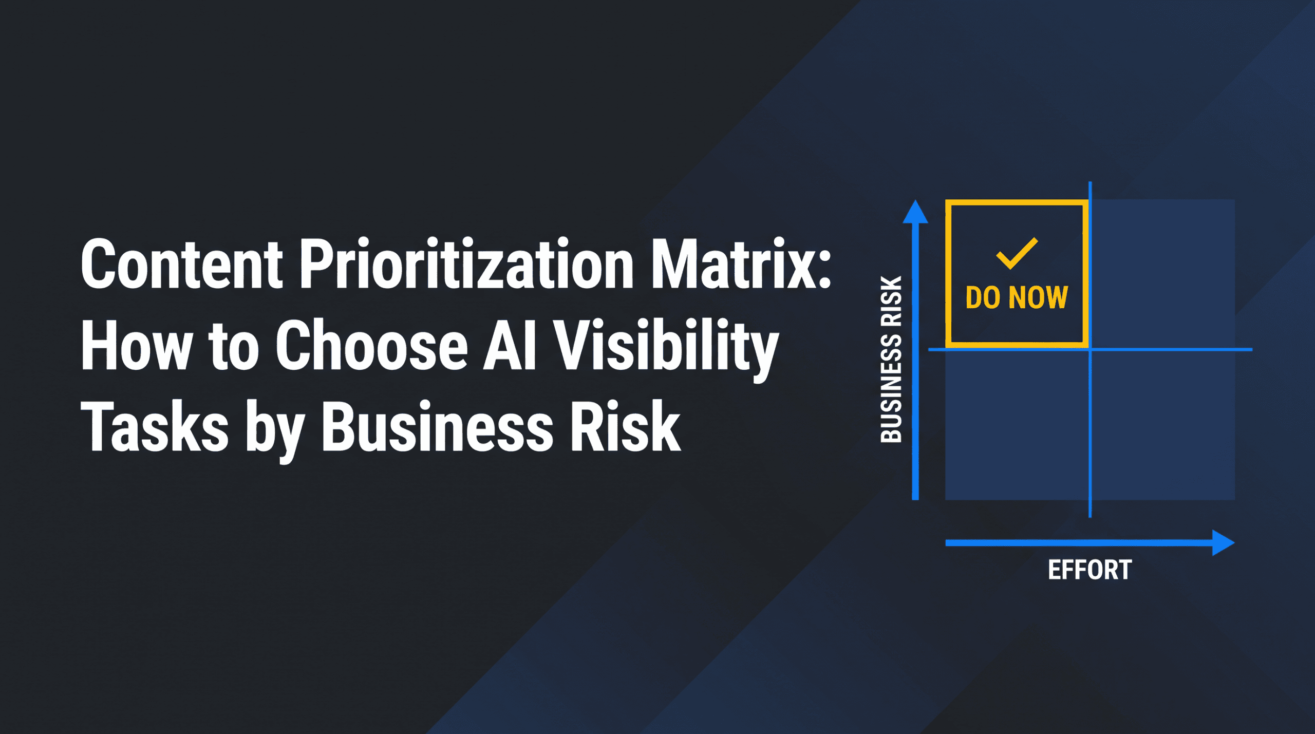 Content Prioritization Matrix: How to Choose AI Visibility Tasks by Business Risk