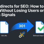 301 Redirects for SEO: How to Move URLs Without Losing Users or Search Signals — NEURONwriter infographic showing an old URL moving directly to a relevant new URL.